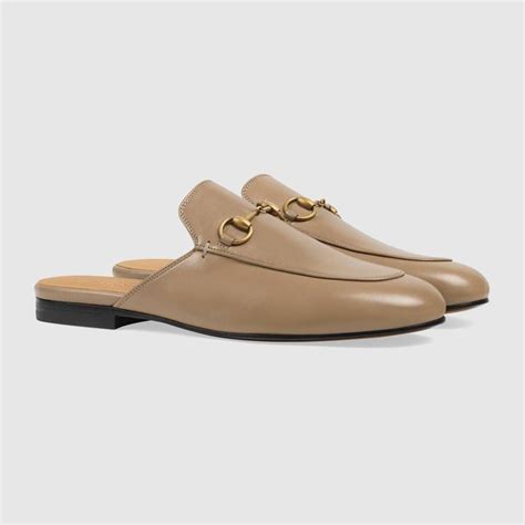 gucci princetown tan|gucci princetown leather slipper women.